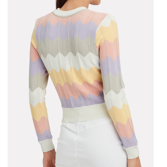 RONNY KOBO Jada Chevron Pastel Knit Sweater Small - Picture 6 of 13